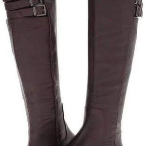 Central Brown Leather Riding Boots